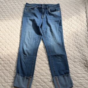 d. jeans Women's Blue Cuffed Ankle Jeans